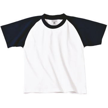 B&C CGTK350 Kids' Base-ball T-shirt twee kleuren