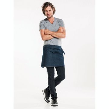 Chaud Devant 489 Apron Plain Blue Denim 16"