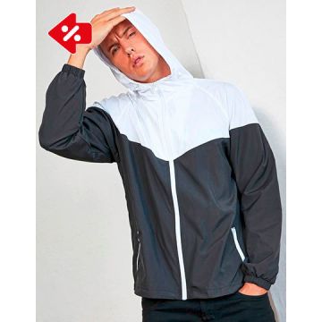 Build Your Brand BY129 2-Tone Tech Windrunner