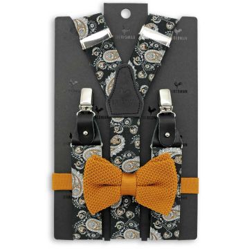 Sir Redman SR20045 ( SRCOMBI20045B ) bretels combi pack Pedro Paisley zwart