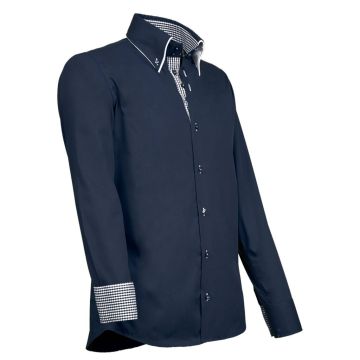 Giovanni Capraro 909-39 Gc Black Shirt 55/45% Cot/Pol