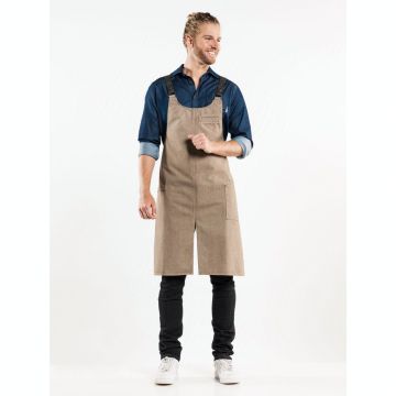 Chaud Devant 652 Bib Apron Forene Cross Mud Denim