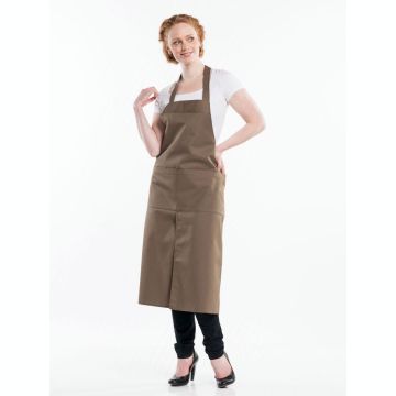Chaud Devant 579 Bib Apron 4-Pockets Taupe