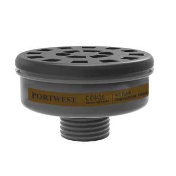Portwest P906 A2 Gasfilter met Universele schroefdraadsluiting (pk6)