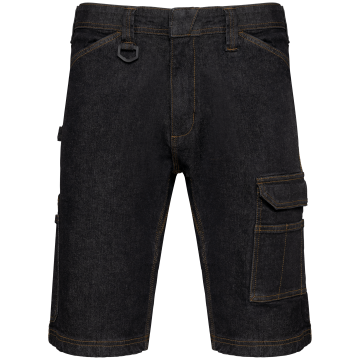 WK. Designed To Work WK715 Denim herenbermuda met meerdere zakken