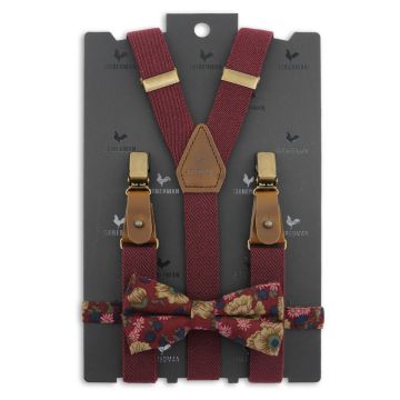 Sir Redman SR20212 ( SRCOMBI20212B ) bretels combi pack Retro Ranonkel bordeaux
