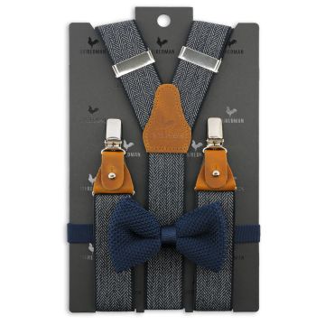 Sir Redman SR20123 ( SRCOMBI20123B ) bretels combi pack Visgraat motief blauw