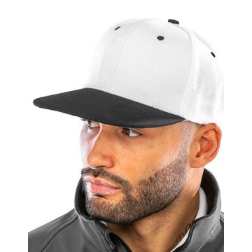 Result Headwear RH82 Bronx Original Flat Peak Snapback Dual Colour Cap
