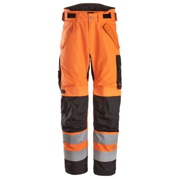 Snickers Workwear 6630 High-Vis Class 2, Waterproof 37.5® 2-Layer Light Padded Work Trousers