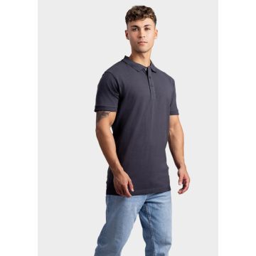 L&S Polo Basic Cot/Elast SS for him LEM3572 - Zwart