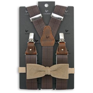 Sir Redman SR20055 ( SRCOMBI20055B ) bretels combi pack geruit Pied-de-Poule