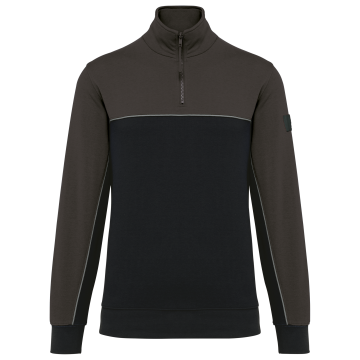 WK. Designed To Work WK404 Ecologische uniseks sweater met ritskraag