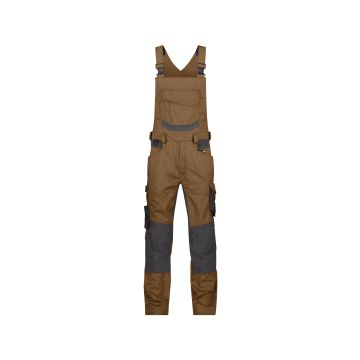 DASSY 400163 Tronix Bretelbroek met stretch en kniezakken - Bruin