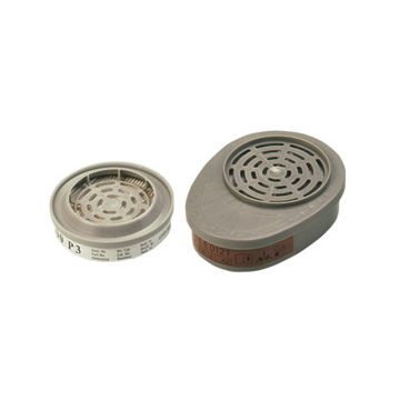 MSA P2 R stoffilter (10 paar) + 2 adapters