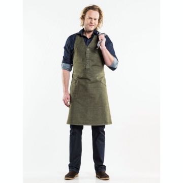 Chaud Devant 638 Bib Apron Bistro Green Denim
