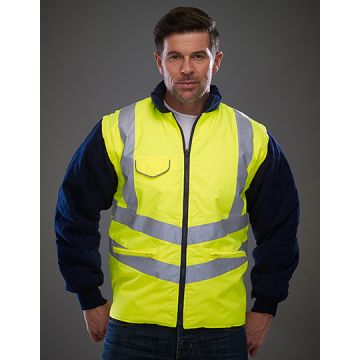 YOKO YK703 Hi-Vis Chevron Quilted Jacket