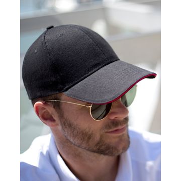 Result Headwear RH91 Memphis Brushed Cotton Low Profile Sandwich Peak Cap