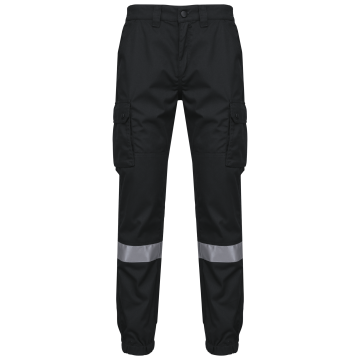 WK. Designed To Work WK712 Uniseks Cargobroek uniseks met elastische boord en reflecterende strook