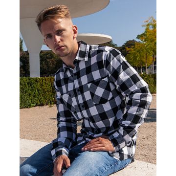 Build Your Brand BY031 Checked Flannel Shirt