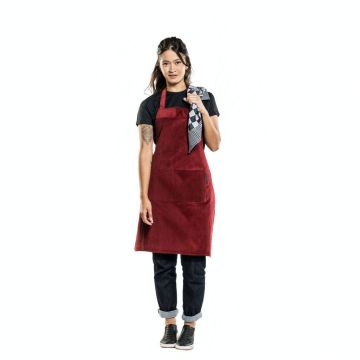 Chaud Devant 517 Bib Apron Base Red Velvet