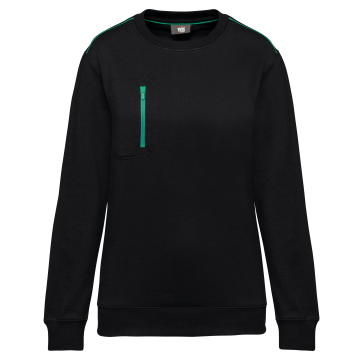 WK. Designed To Work WK403 Day To Day sweater zakje met contrasterende rits