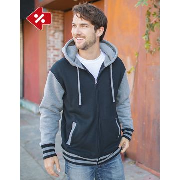 Independent NP351 Unisex Heavyweight Varsity Zip Hood