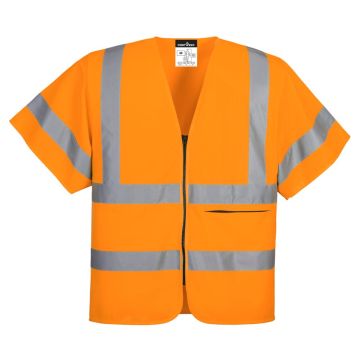 Portwest C372 Vest met Rits en Halve Mouwen.