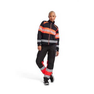 Blaklader 3505 Ladies sweatshirt with zipper High Vis