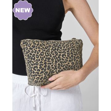 Westford Mill WM330 Leopard Print Canvas Accessory Bag