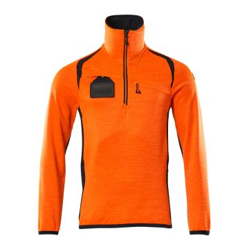 MASCOT 19303 Fleece Sweater with Short Zipper ACCELERATE SAFE