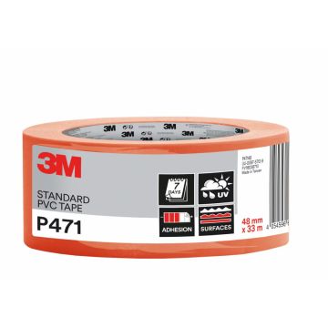 3M 471 Vinyl Tape geel 50 mm x 33 m