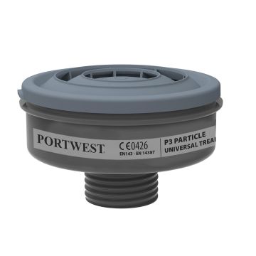 Portwest P946 P3 Deeltjesfilter met Universele Schroefdraadsluiting (pk6)