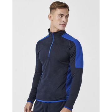 Finden+Hales FH571 Adults 1/4 Zip Midlayer With Contrast Panelling
