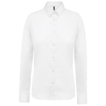 Kariban K510 Damesblouse in popeline met lange mouwen