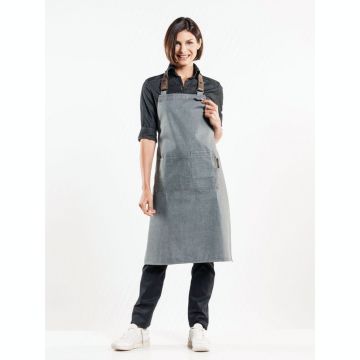 Chaud Devant 635 Bib Apron Forene Grey Denim