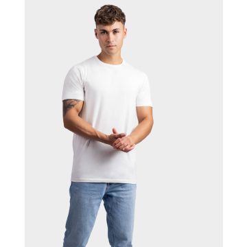 L&S T-shirt crewneck fine cotton elasthan LEM1130 - Zwart
