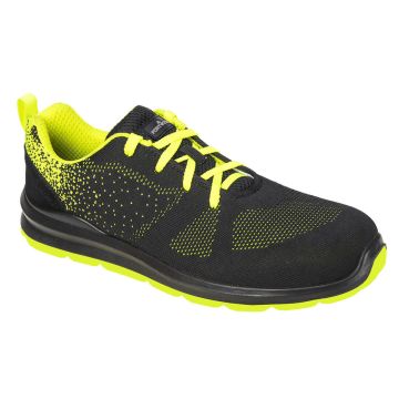 Portwest Steel Textiel trainer FT25 S1P  Zwart/Groen