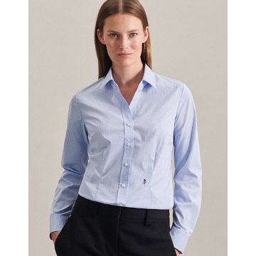 Seidensticker SN080619 Women´s Blouse Slim Fit Check/Stripes Long Sleeve