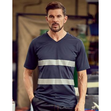 YOKO YK910 Hi-Vis Top Cool Super Light V-Neck T-Shirt