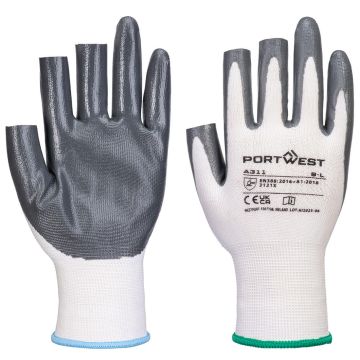 Portwest A311 Grip 13 Nitril 3 vingerloze Handschoen (Pk12)