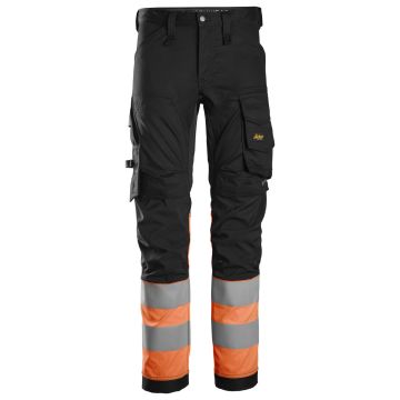 Snickers Workwear 6334 High-Vis, Class 1 Stretch Work Trousers
