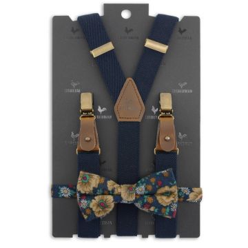Sir Redman SR20213 ( SRCOMBI20213B ) bretels combi pack Retro Ranonkel blauw