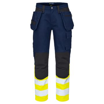 ProJob 646560 6560 SIGNALIZATION STRETCH PANTS WITH KNEE POCKETS AND NAIL POCKETS AND ISO 20471 CLASS 1
