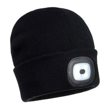 Portwest B029 Beanie USB Oplaadbare LED Hoofdlamp