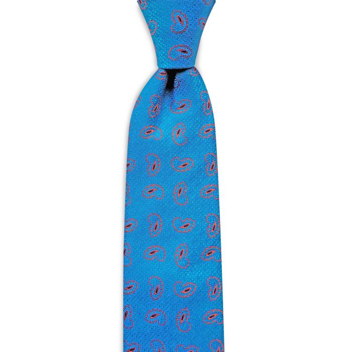 Sir Redman SR22134 stropdas C'est Paisley process blue