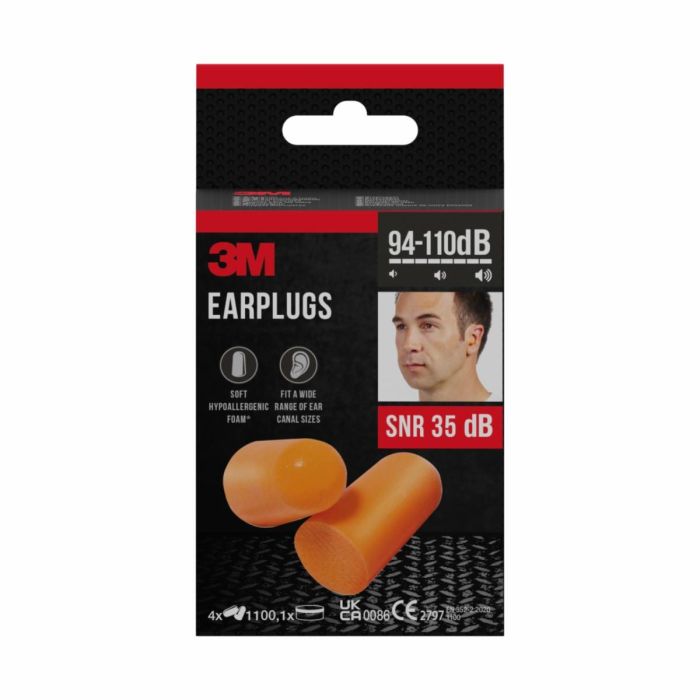 3M 1100 oordoppen oranje 4 paar + doosje