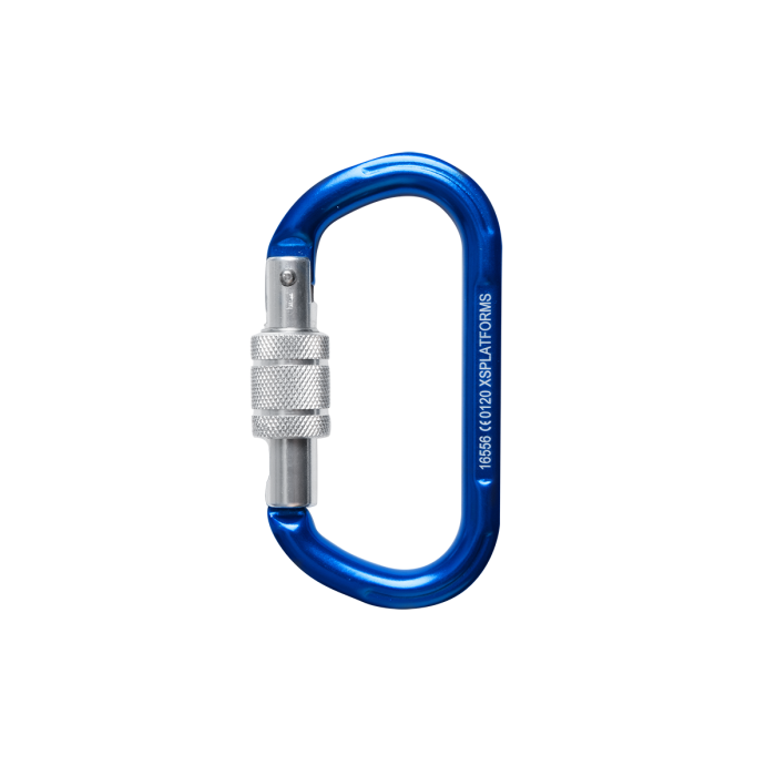 Allrisk 16556 Screw-locking karabiner Blue - Aluminum