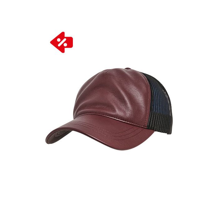 FLEXFIT FX6606LT Leather Trucker Cap