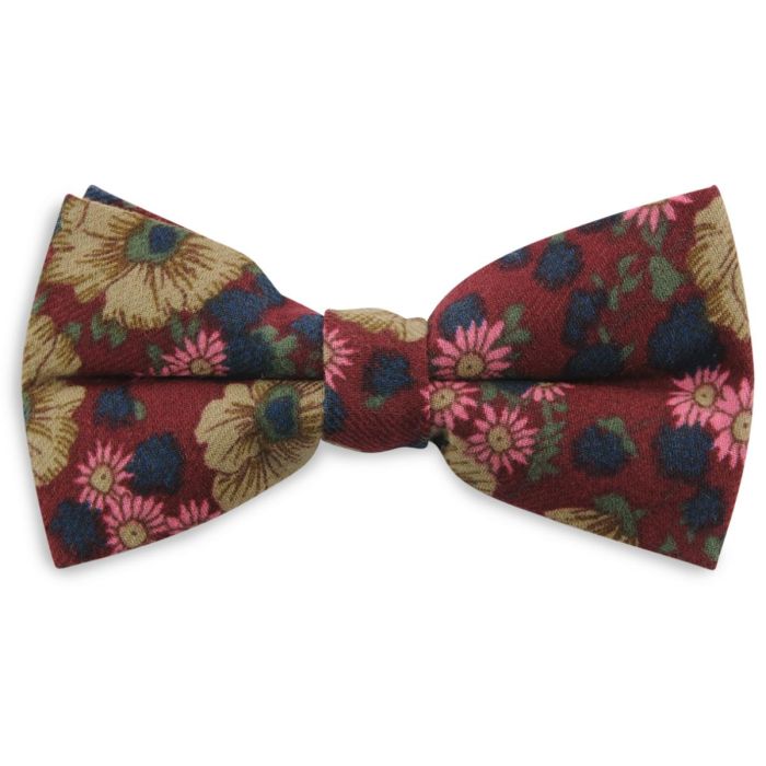 Sir Redman SR24194 ( SRBOWTIE24194 ) strik Vintage Flower bordeaux