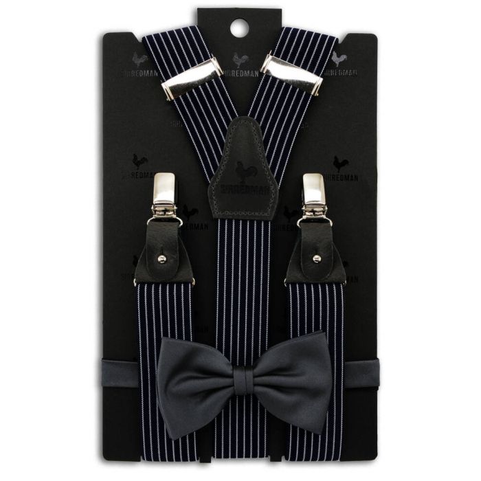 Sir Redman SR20007 ( SRCOMBI20007B ) bretels combi pack Striped Gent grijs